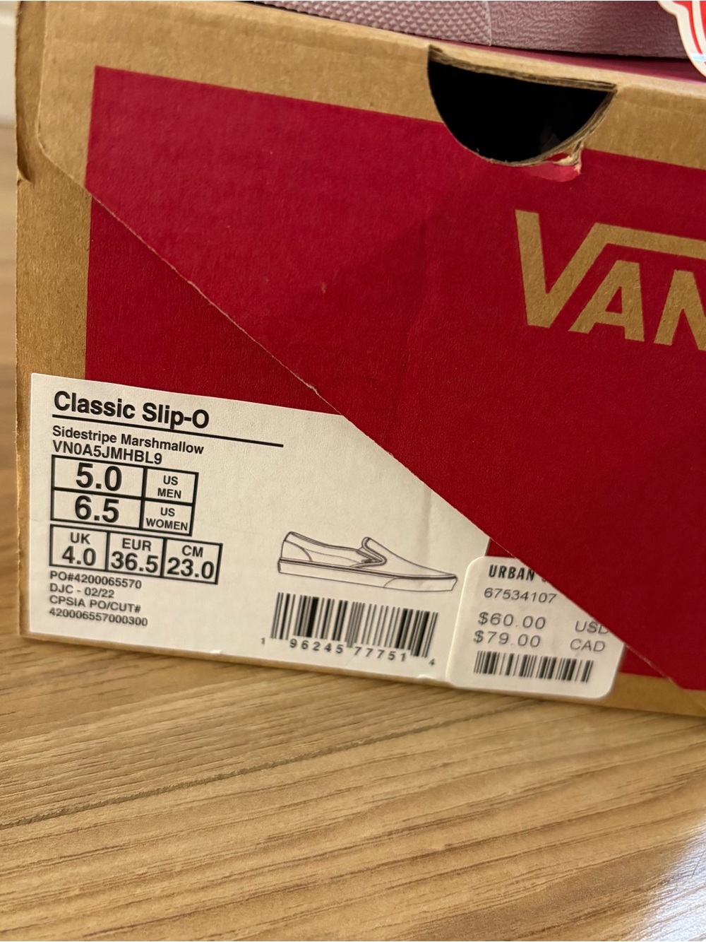 Vans Classic Slip-On 'Sidestripe Marshmallow' - Picture 4 of 4